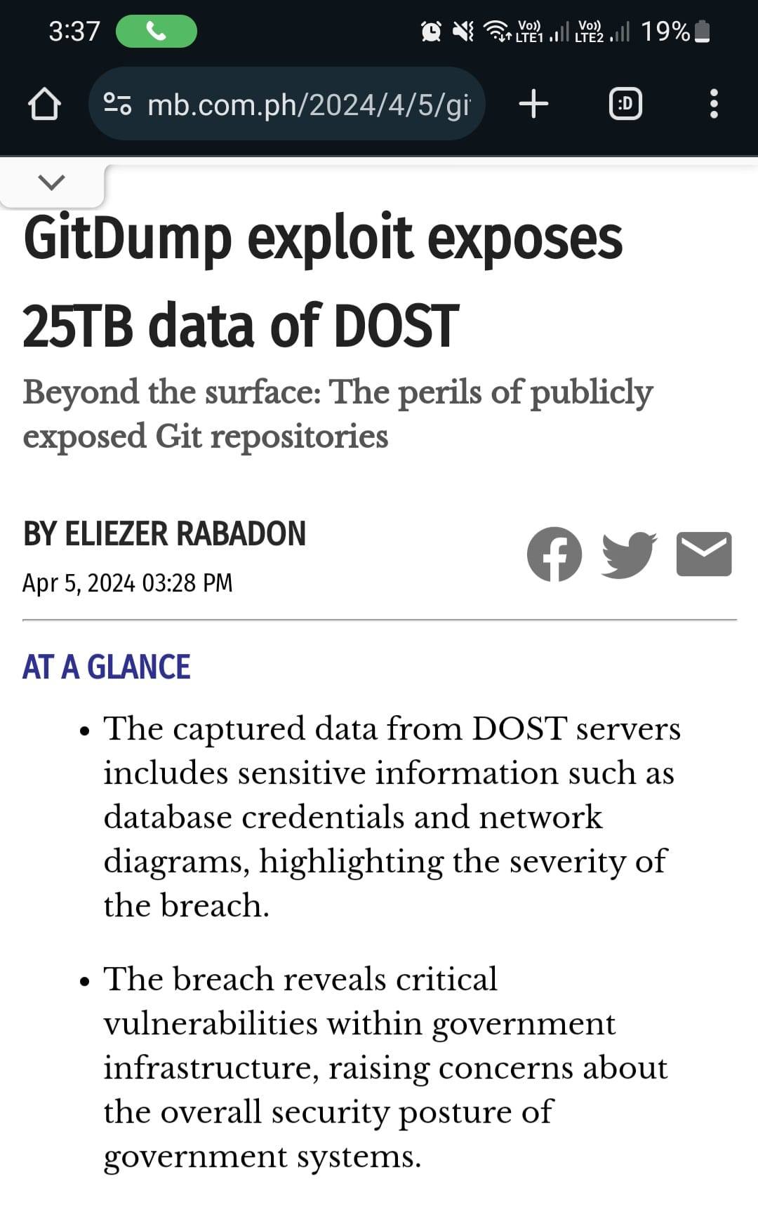 Unpacking the GitDump Exploit: 25TB Data Breach at DOST