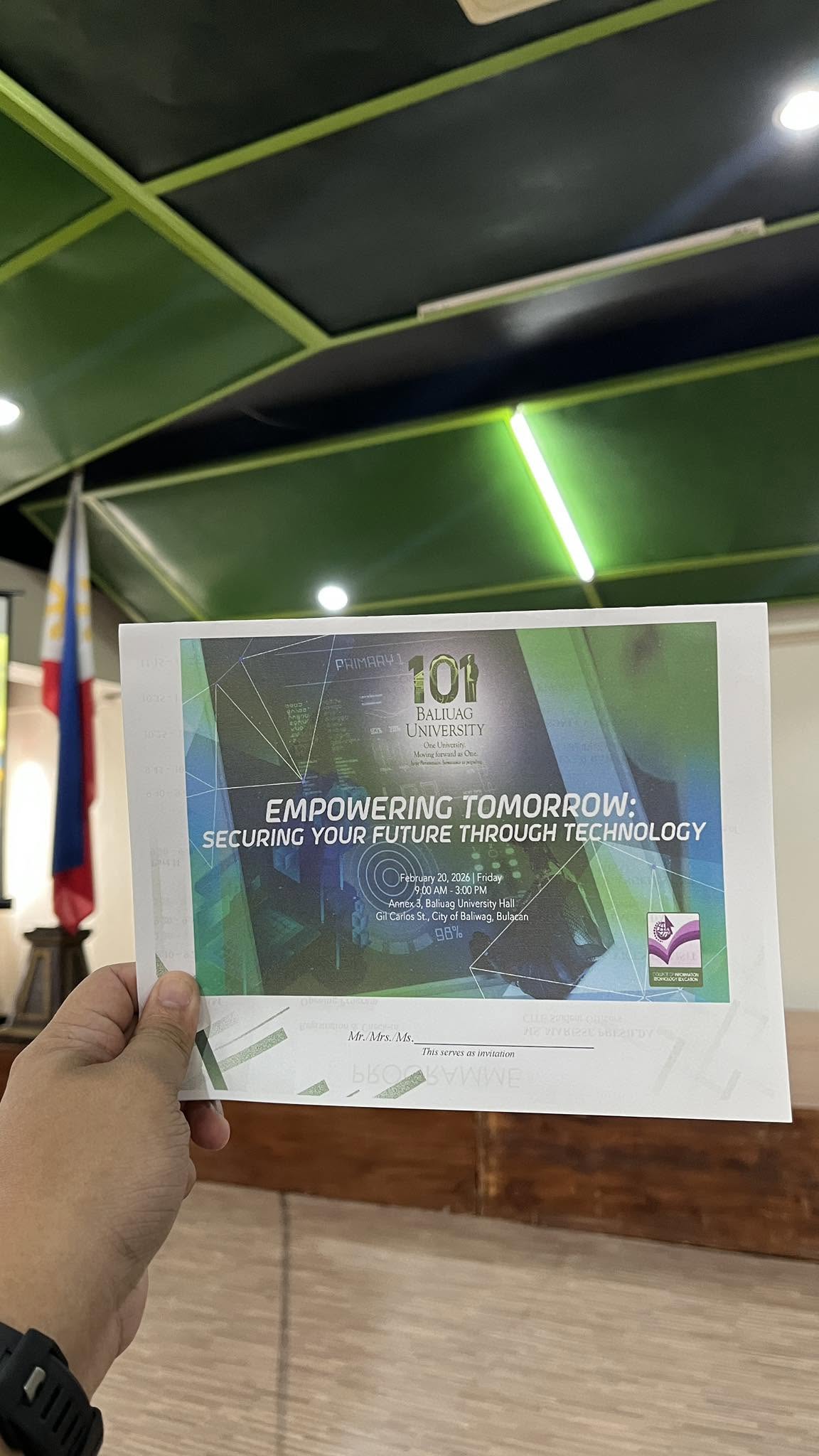 Talk at Baliuag University