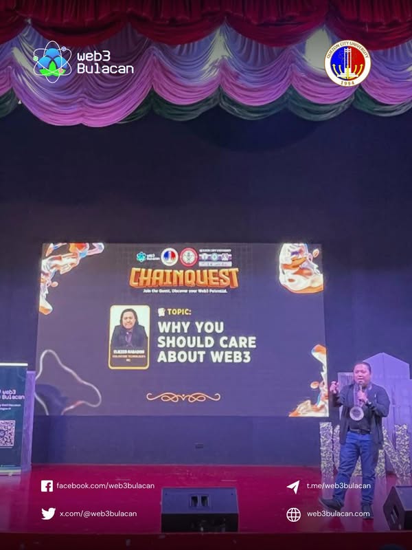 Our CEO joined ChainQuest by Web3 Bulacan at Quezon City University to talk about Why You Should Care About Web3.